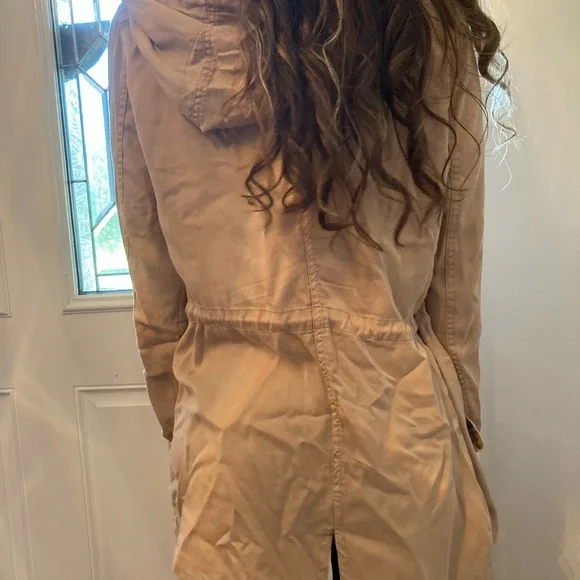 Max jean stencil tan womens zip hooded jacket size Xs - Picture 7 of 8